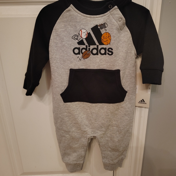 adidas Other - Adidas Kids One Piece - Black and Gray with Graphic Nwt